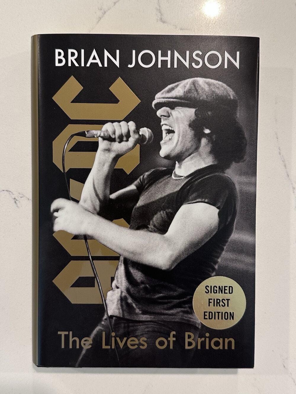 Brian Johnson Autographed Book AC/DC SIGNED Book Biography COA #1